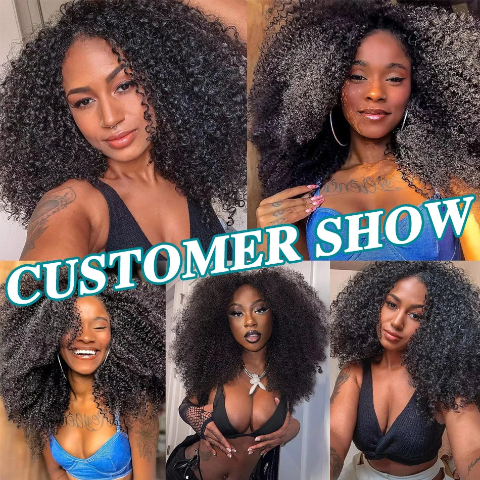 Perruque Afro Kinky Curly 13x6 HD – Lace Front 100% Cheveux Humains Remy