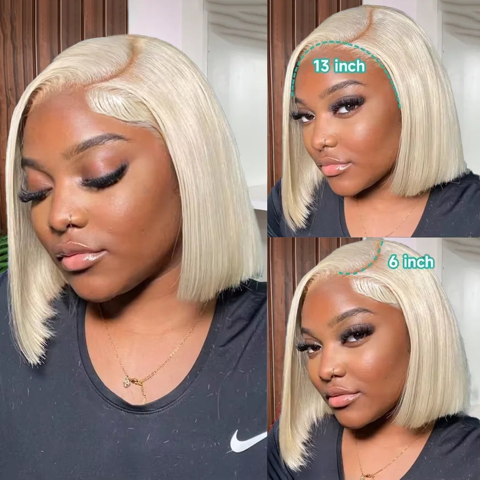Bob Blonde Miel 613 – HD Lace, 250%