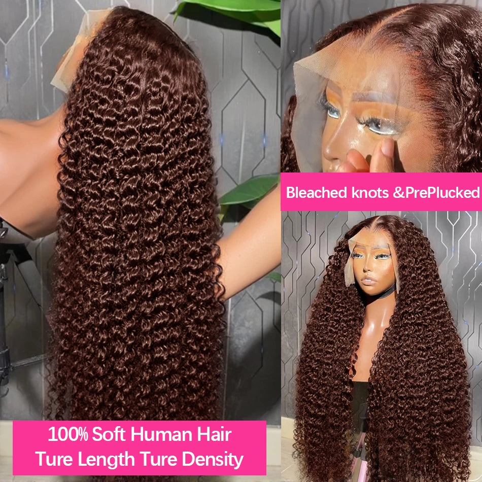 Perruque Brésilienne Chocolat – Deep Wave HD 30/32
