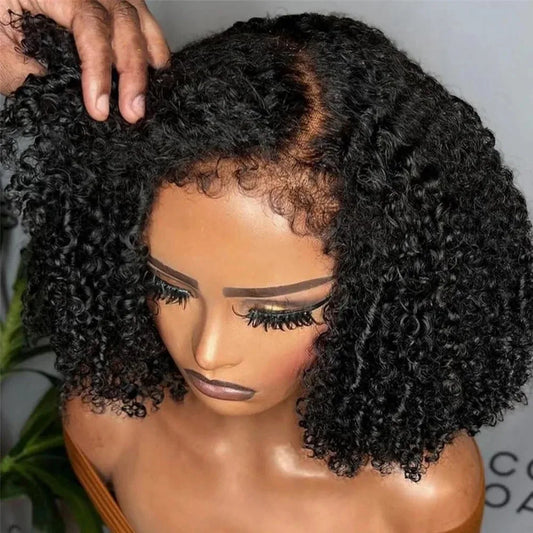 Perruque Afro Kinky Curly Bob 13x4/13x6 – Cheveux Humains Brésiliens