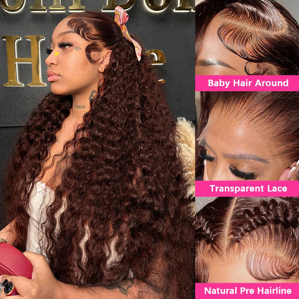 Perruque Brésilienne Chocolat – Deep Wave HD 30/32