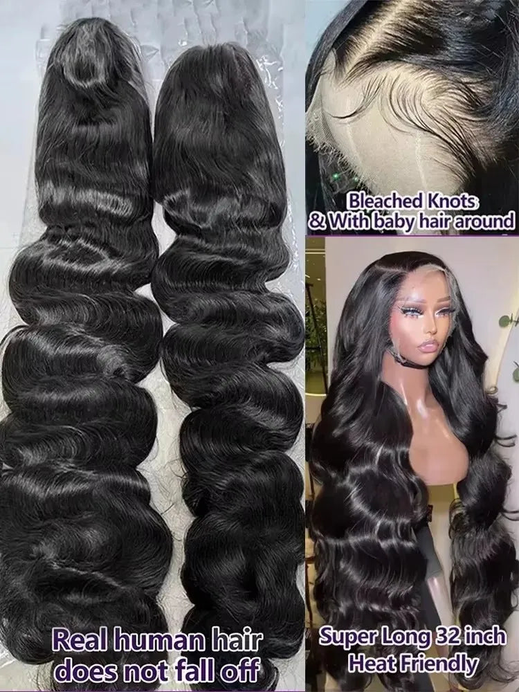 Perruque Body Wave HD 30/40 Pouces – Lace Front 13x6 & Closure 5x5