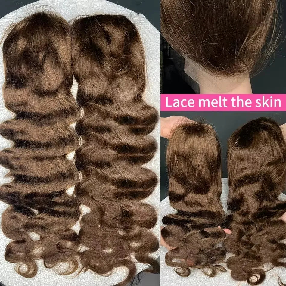 Perruque Brésilienne Chocolat – Body Wave / Water Wave HD Lace 13x4/13x6
