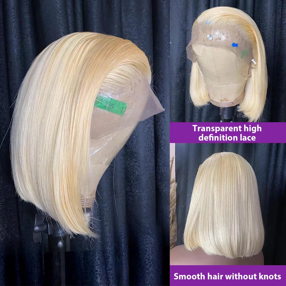 Bob Blonde Miel 613 – HD Lace, 250%