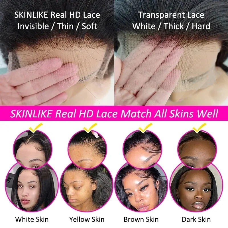Perruque Afro Kinky Curly 13x6 HD – Lace Front 100% Cheveux Humains Remy