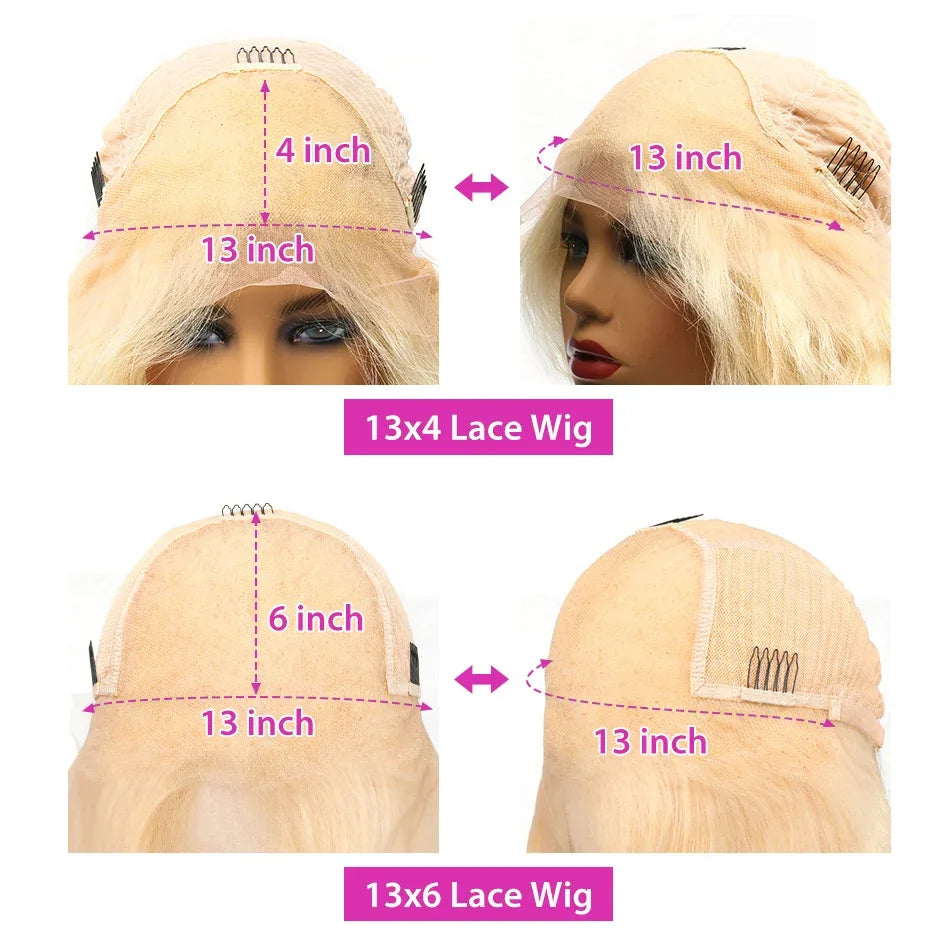 Perruque Lisse Blonde Miel 613 HD – 40 Pouces, Lace Front 13x4/13x6