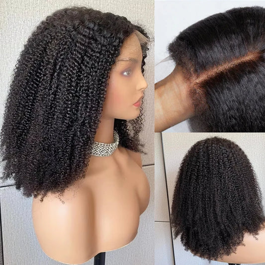 Perruque Afro Kinky Curly 13x6 HD – Lace Front 100% Cheveux Humains Remy